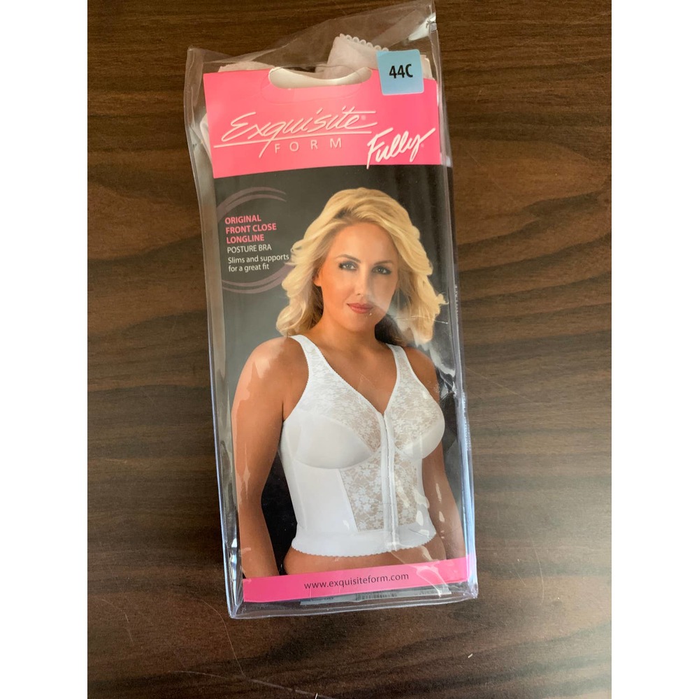 Exquisite Form long line Bra size 44C White new